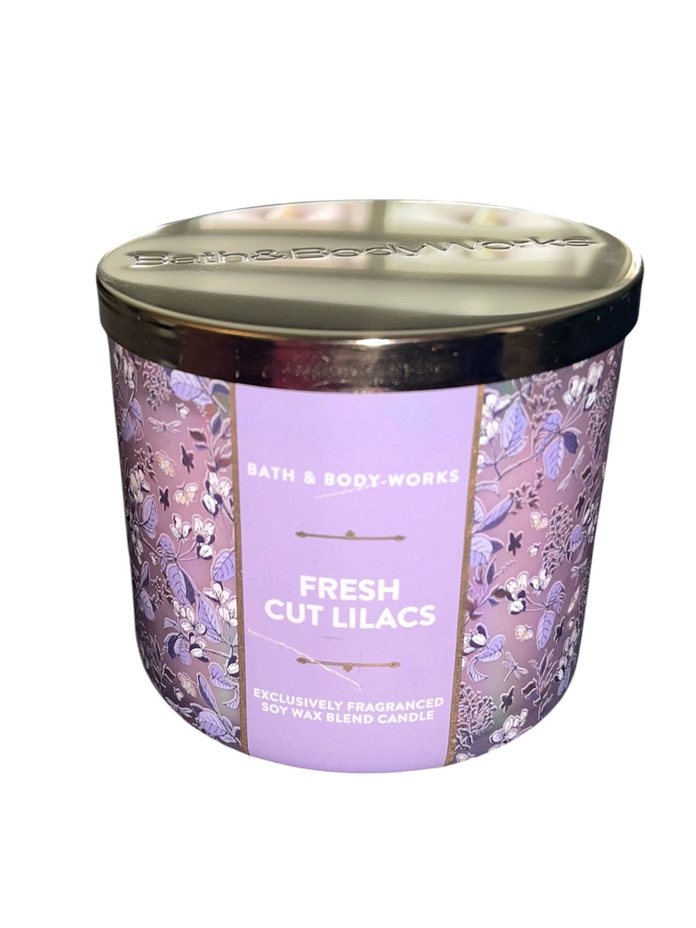 BATH & BODY WICKS FRESH CUT LILACS 3 WICK CANDLE
